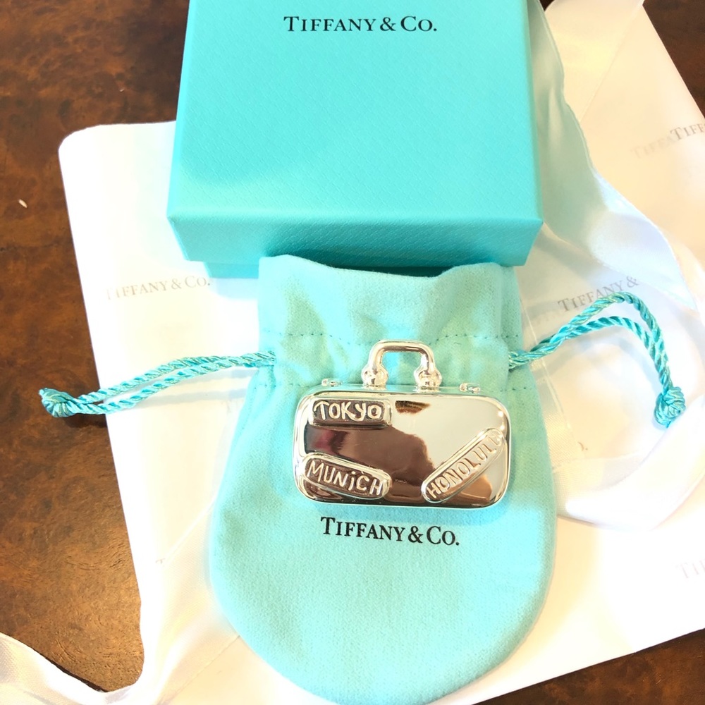Tiffany & Co. Luggage Sterling Silver Pill Box NIB